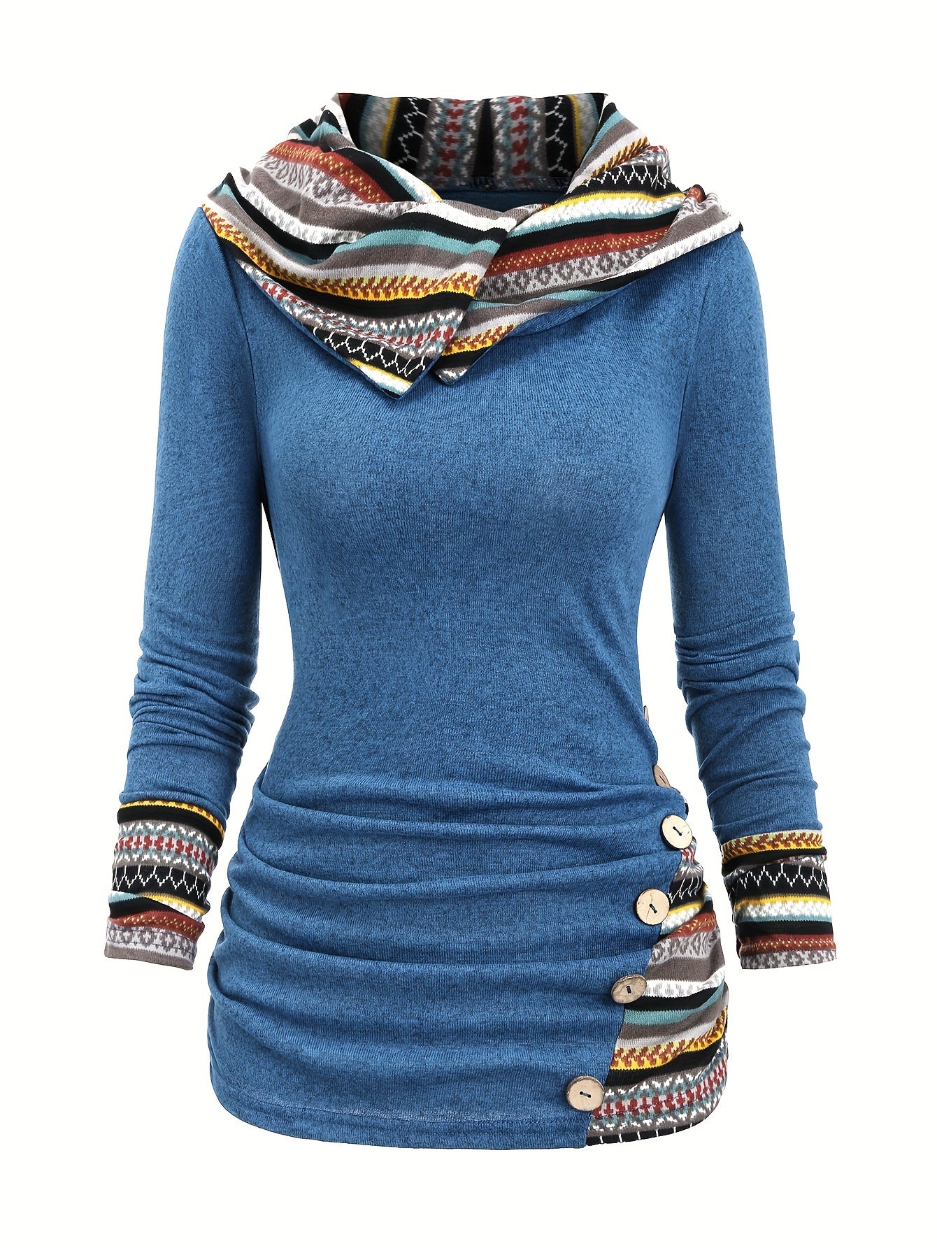 Talbot™| Tribal Cowl Neck Pullover