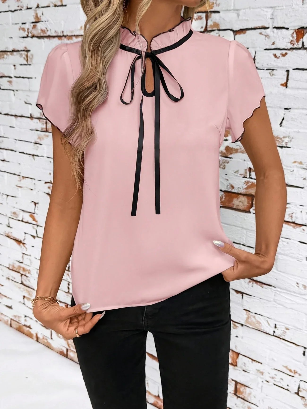 ROSEMARY | ELEGANT FLUTTER SLEEVES BLOUSE