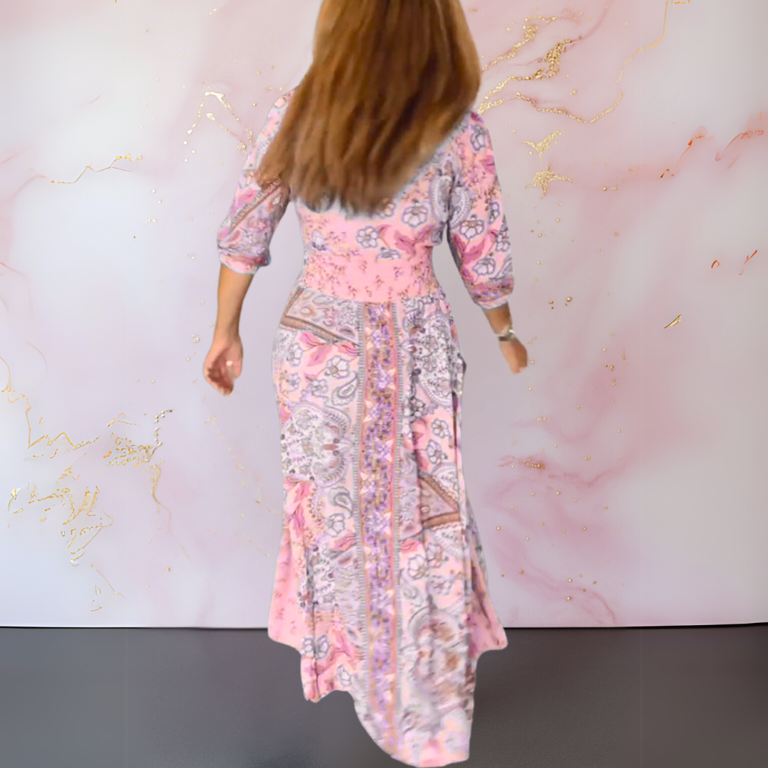 CAMELLIA | ROBE D'ÉTÉ INTEMPORELLE À MANCHES LONGUES