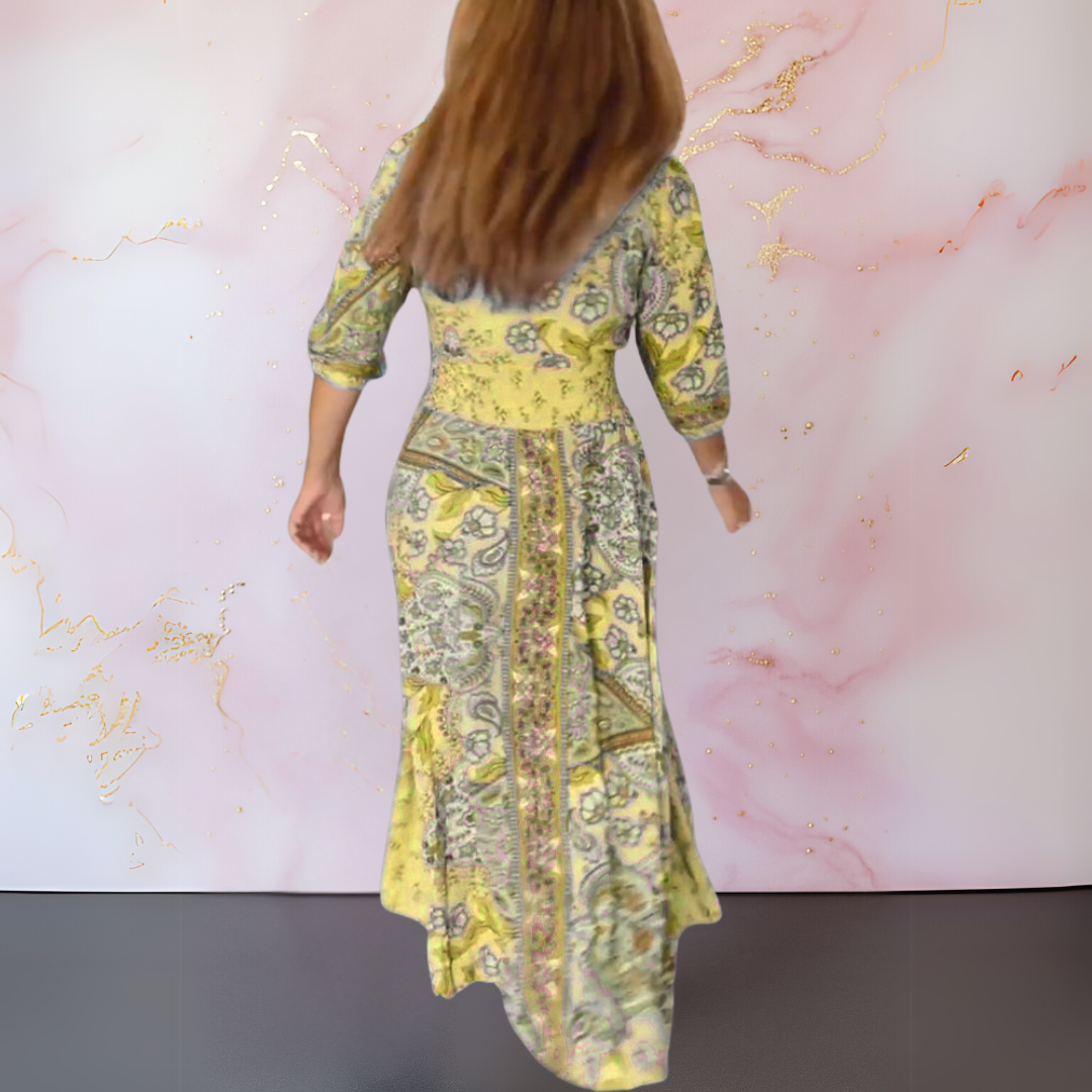 CAMELLIA | ROBE D'ÉTÉ INTEMPORELLE À MANCHES LONGUES