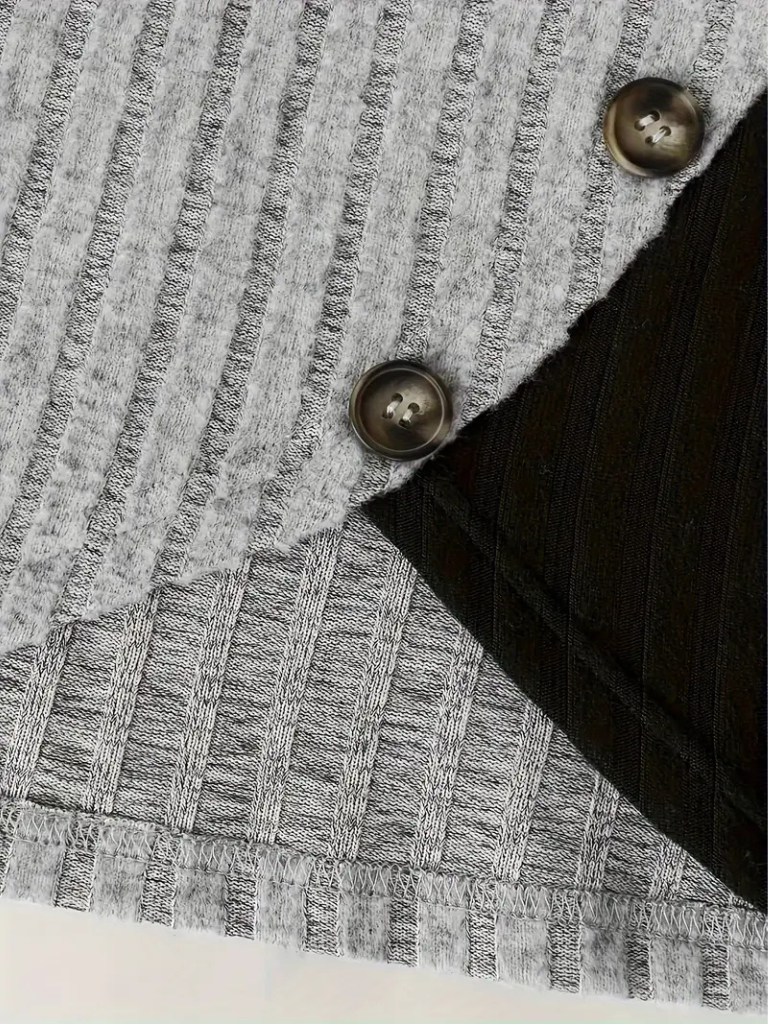 Talbot™ | T-shirt décontracté à manches longues en maille 