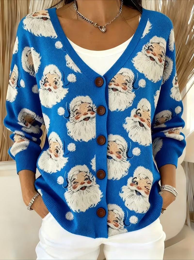 Talbot™ | Jolly Santa Face Cardigan