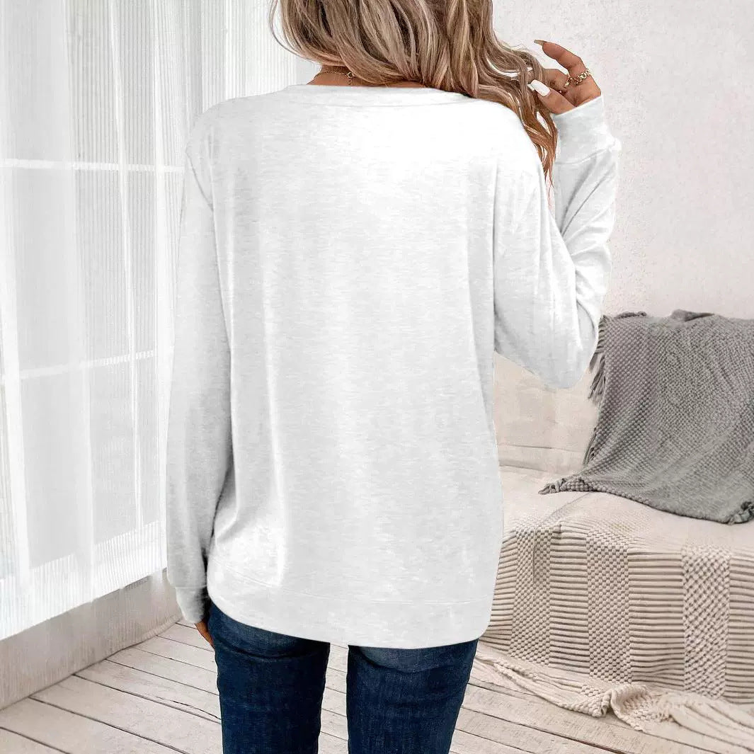 Talbot™ | T-shirt manches longues décontracté chic