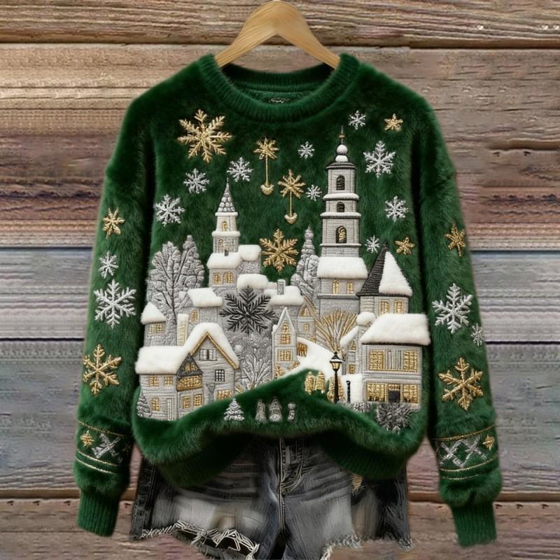 Talbot™ | Winter Village Fluffy Christmas Sweater