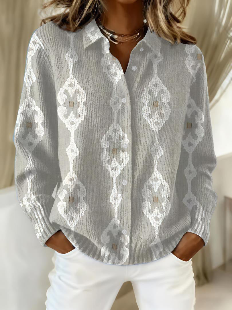 Talbot™ | Ornate Damask Shirt Cardigan