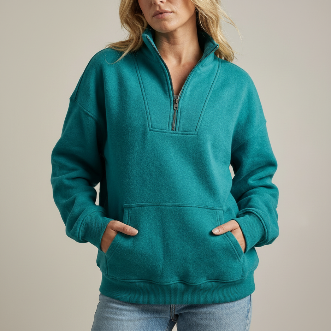Pull polaire à demi-zip CozyAura
