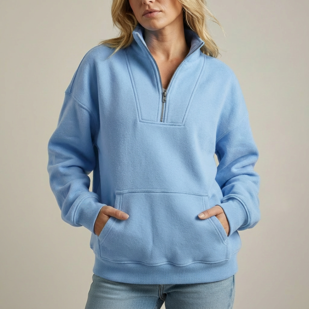 Pull polaire à demi-zip CozyAura