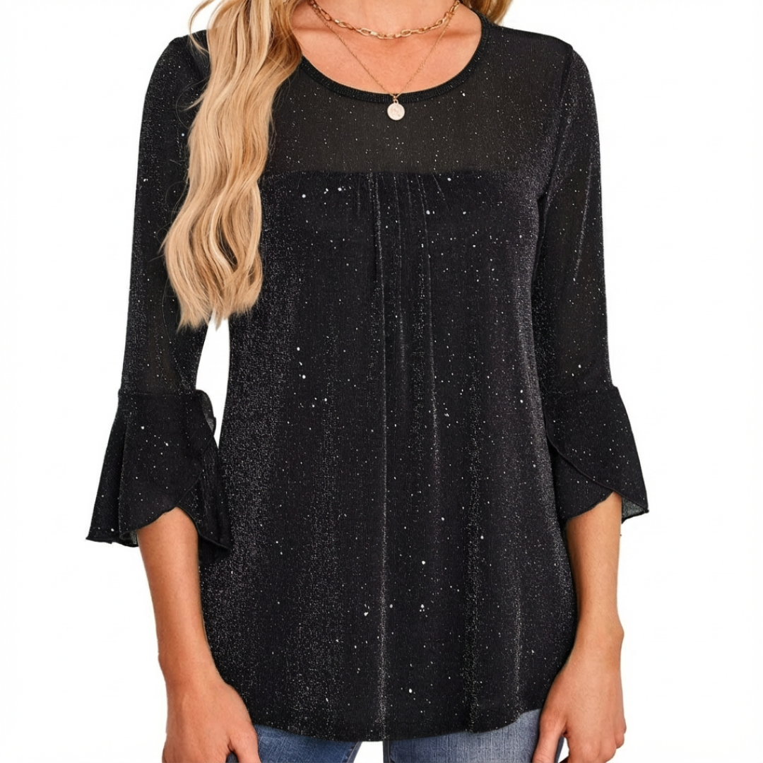Talbot™ | Sparkle Flare Sleeve Blouse