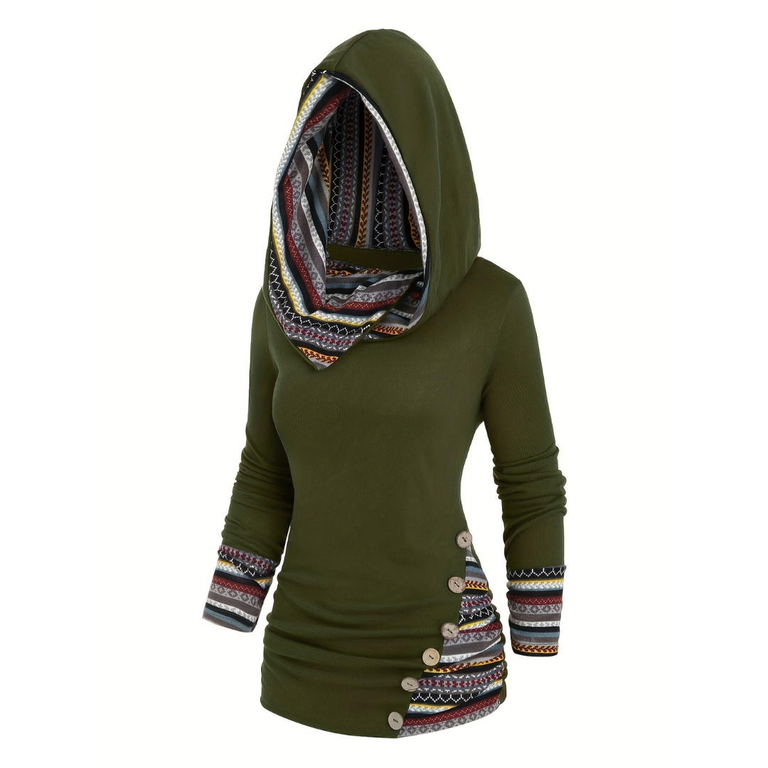 Talbot™| Tribal Cowl Neck Pullover