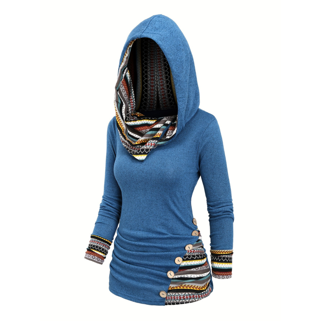 Talbot™| Tribal Cowl Neck Pullover