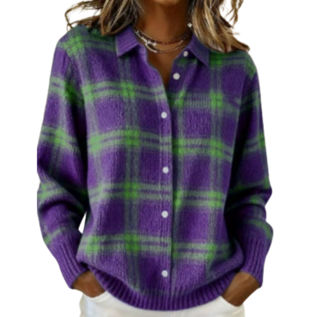 Talbot™ | Autumn Ombré Plaid Cardigan