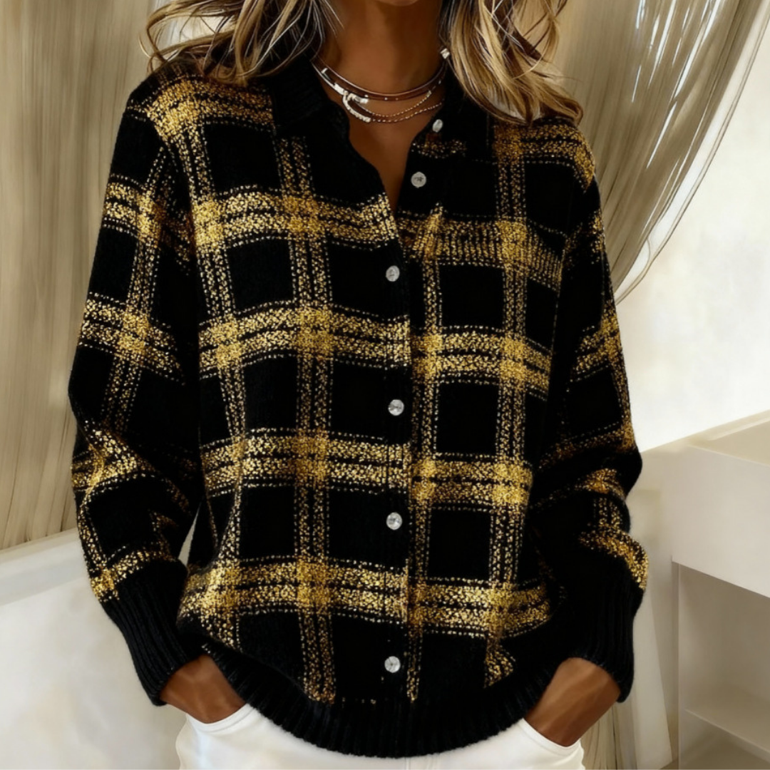 Talbot™ | Golden Check Cardigan