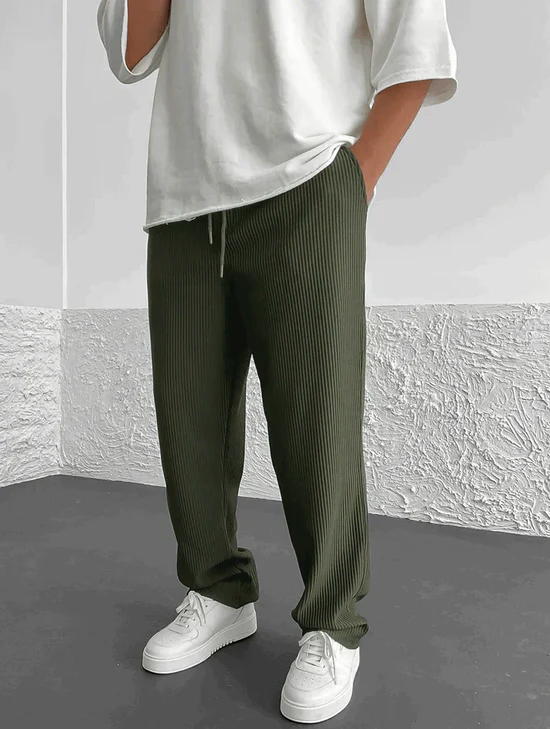 Rivelle™ – RIBBED RELAXED FIT TROUSERS