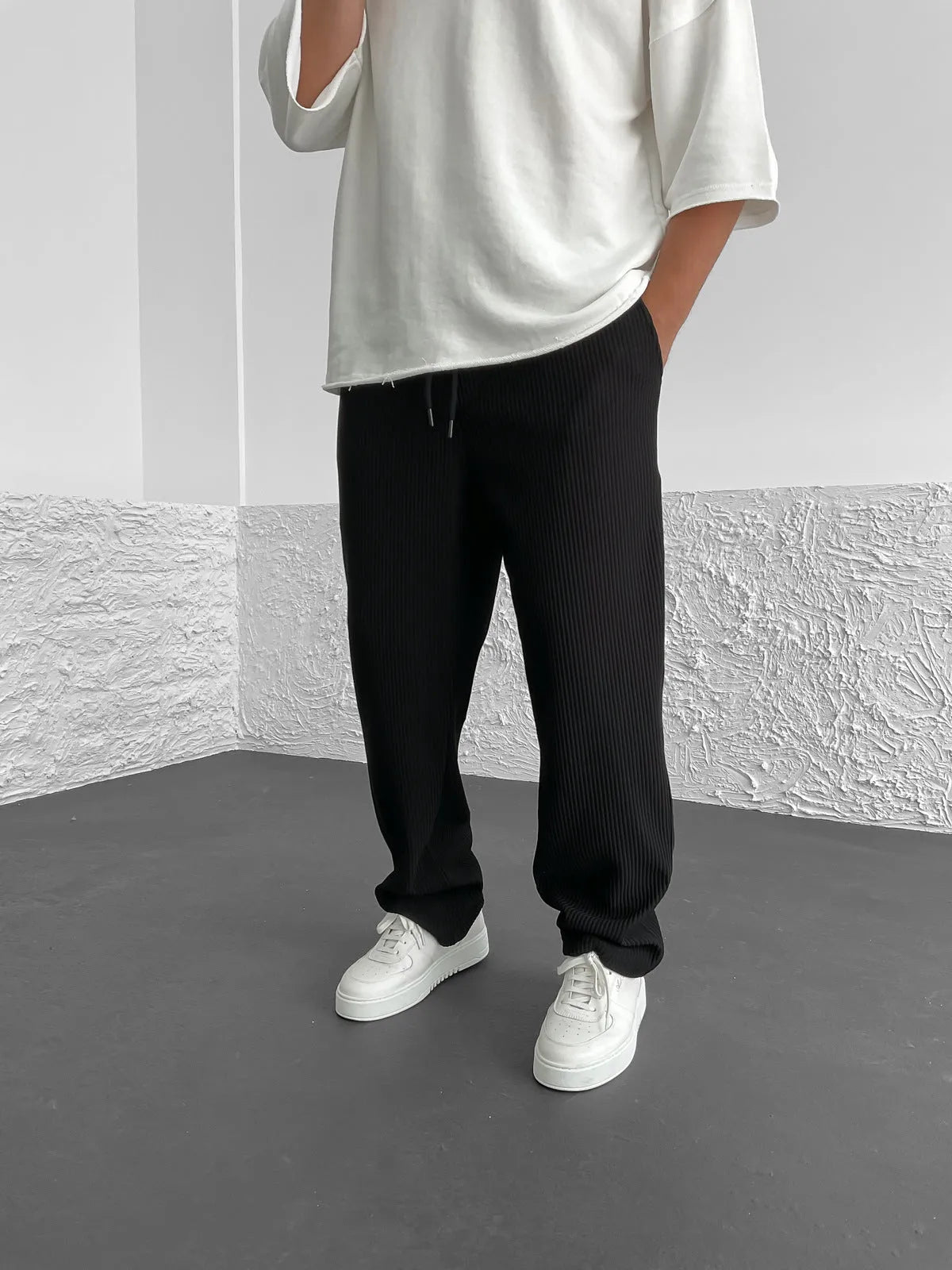Rivelle™ – RIBBED RELAXED FIT TROUSERS