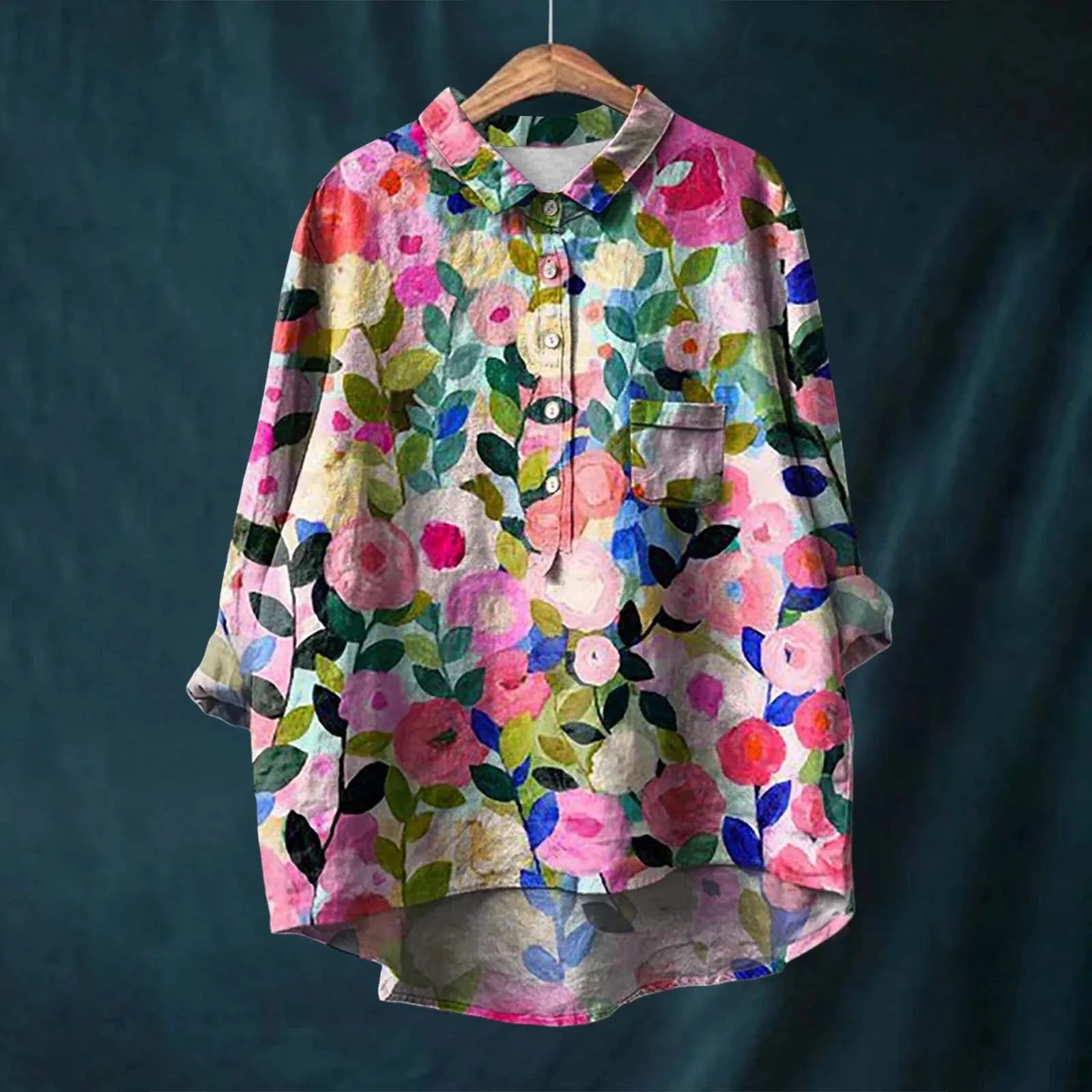 LIZETTE | PRINTED LINEN BLOUSE