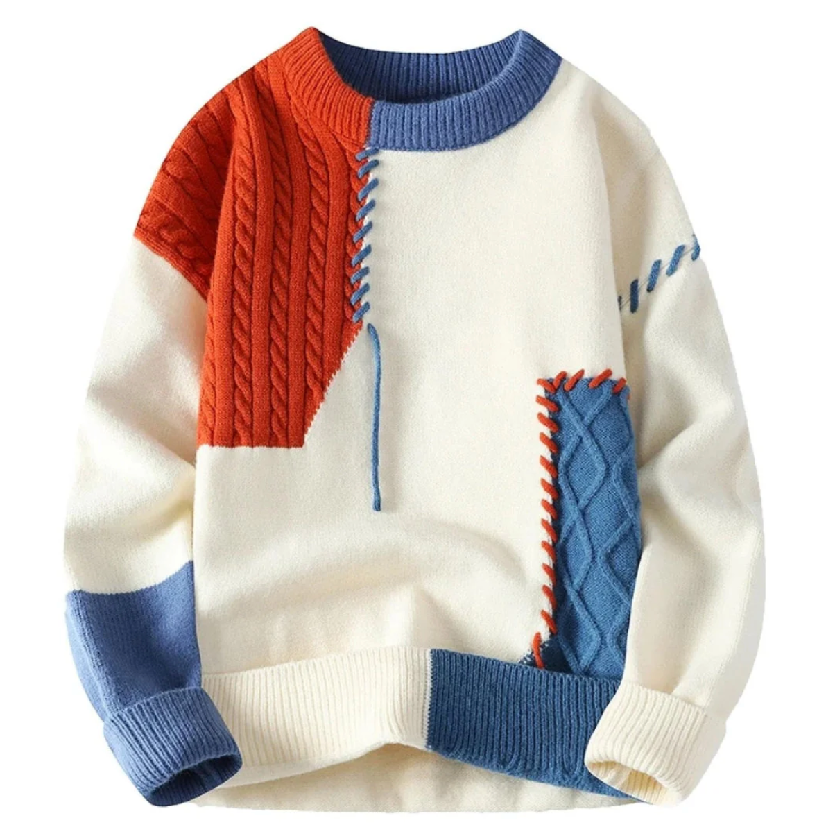 AMOR™ - PATCHWORK STYLE SWEATER