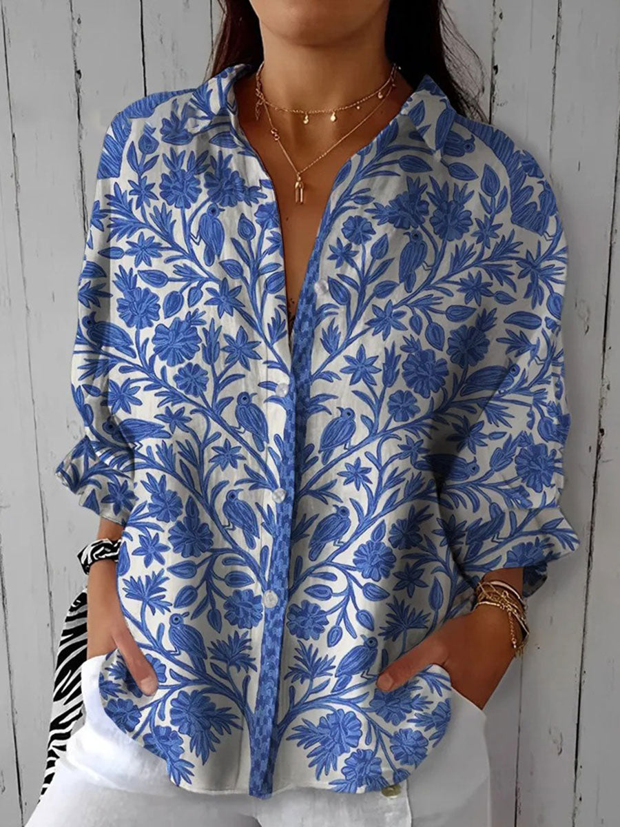 Talbot™| Blue Garden Blouse