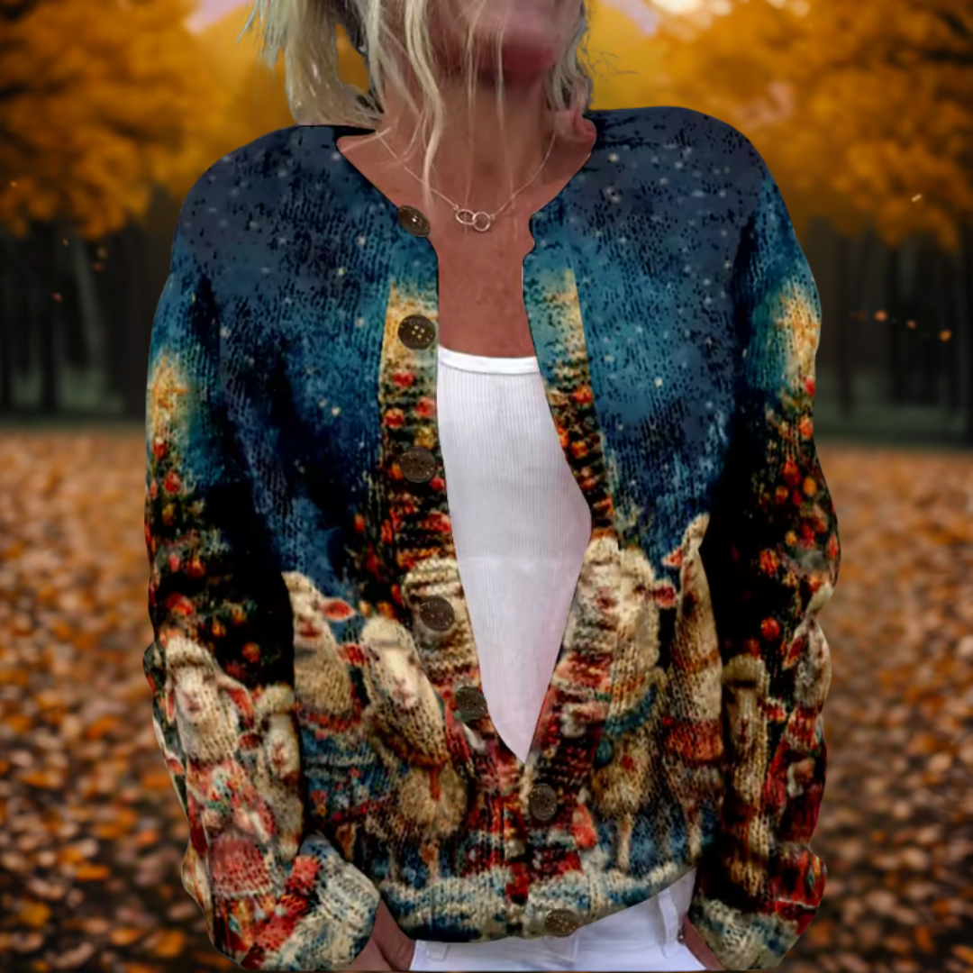 Talbot™ | Winter Village Henley Cardigan