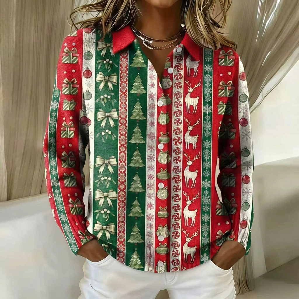 Talbot™ | Christmas Stripe Shirt Cardigan