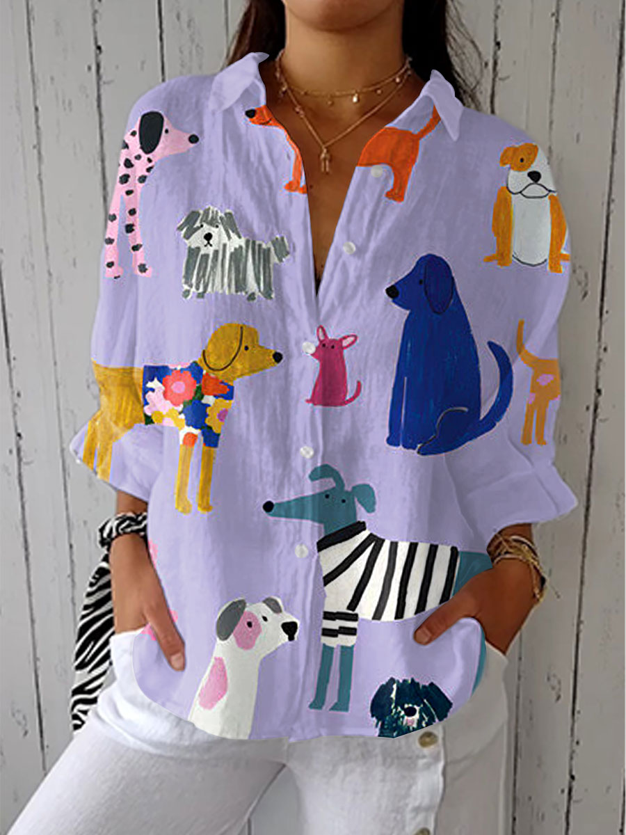Talbot™ | Playful Dogs Blouse