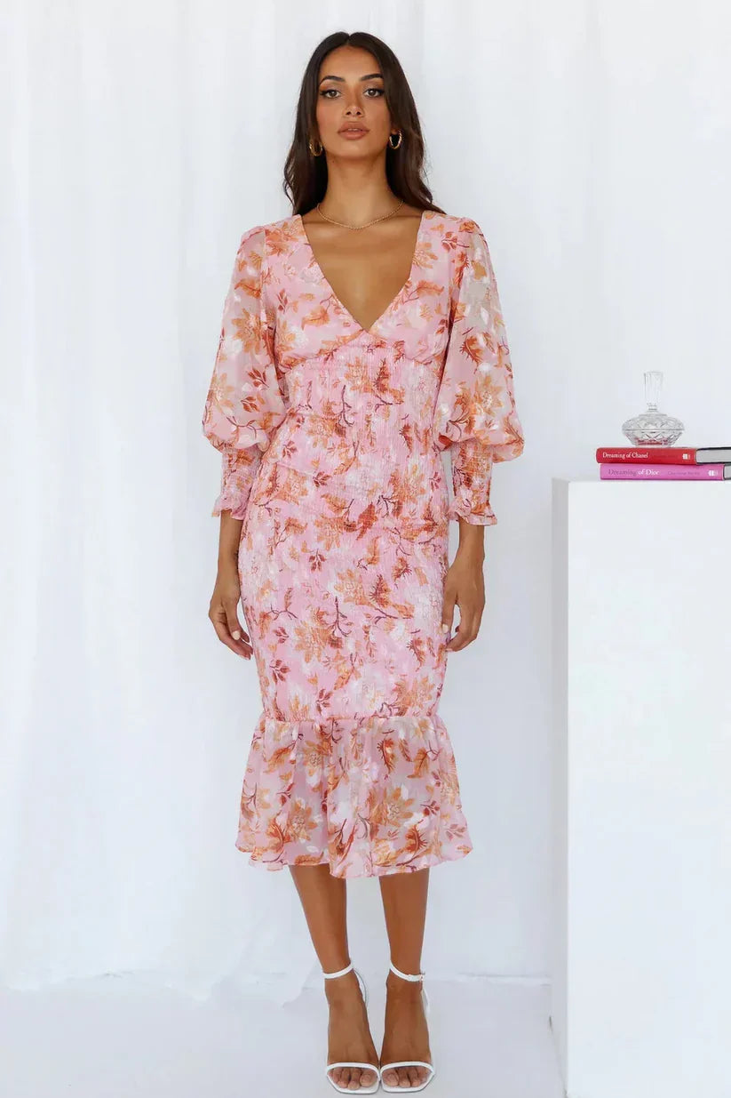 EDITH | ROBE À FLEURS ÉLÉGANTE 