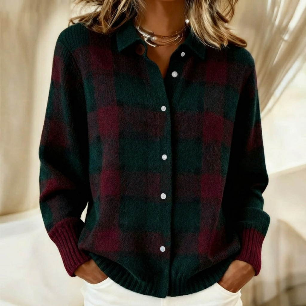 Talbot™ | Buffalo Check Shirt Cardigan