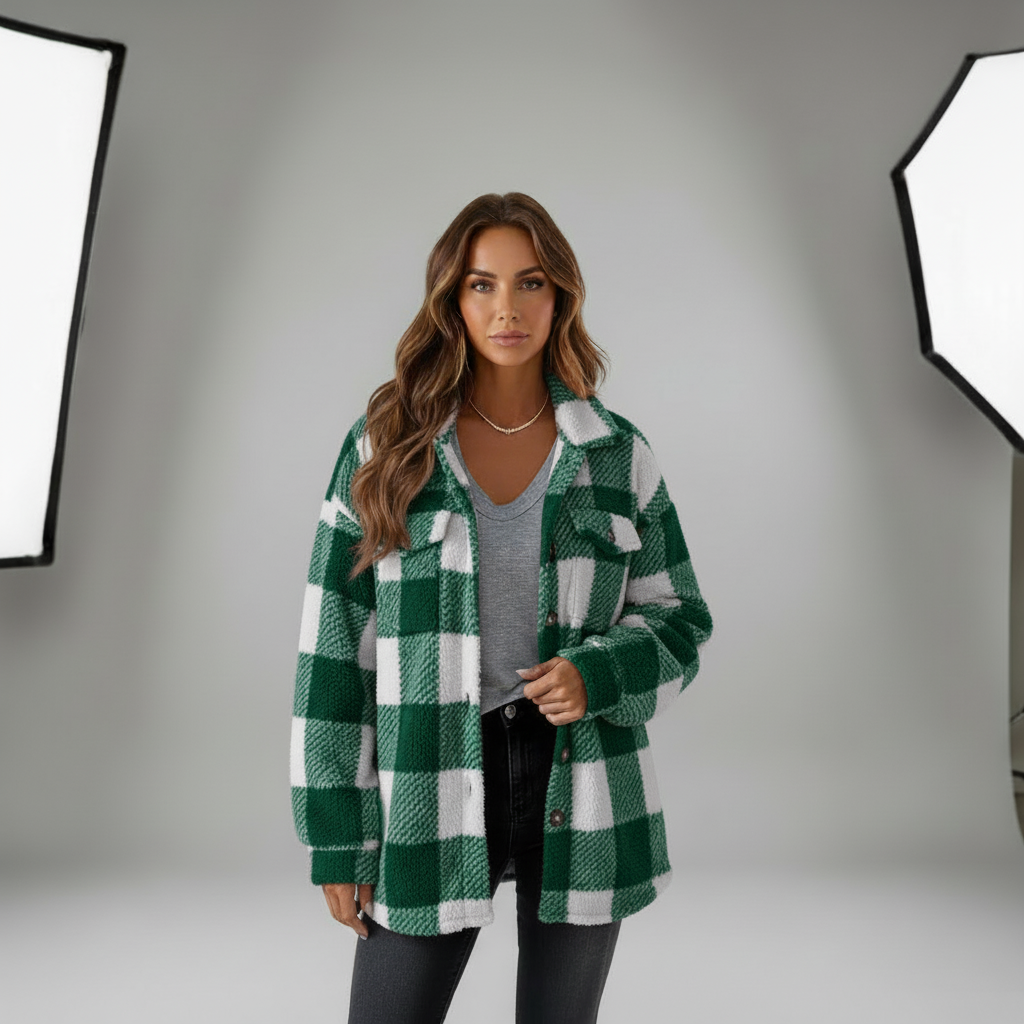 Talbot™ | Cozy Plaid Fleece Jacket